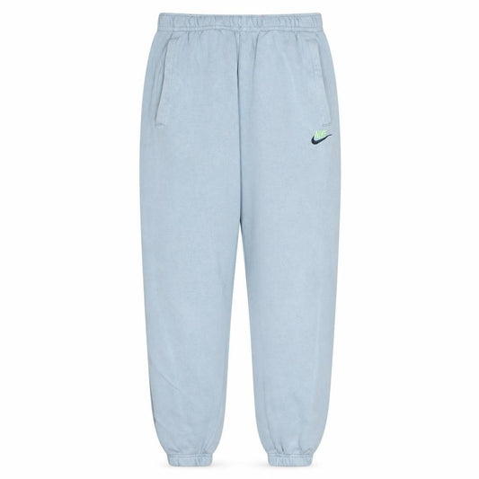 Front view of Nike Men’s Grey Fleece Jogger Sweatpants, size S, Elastic Waist