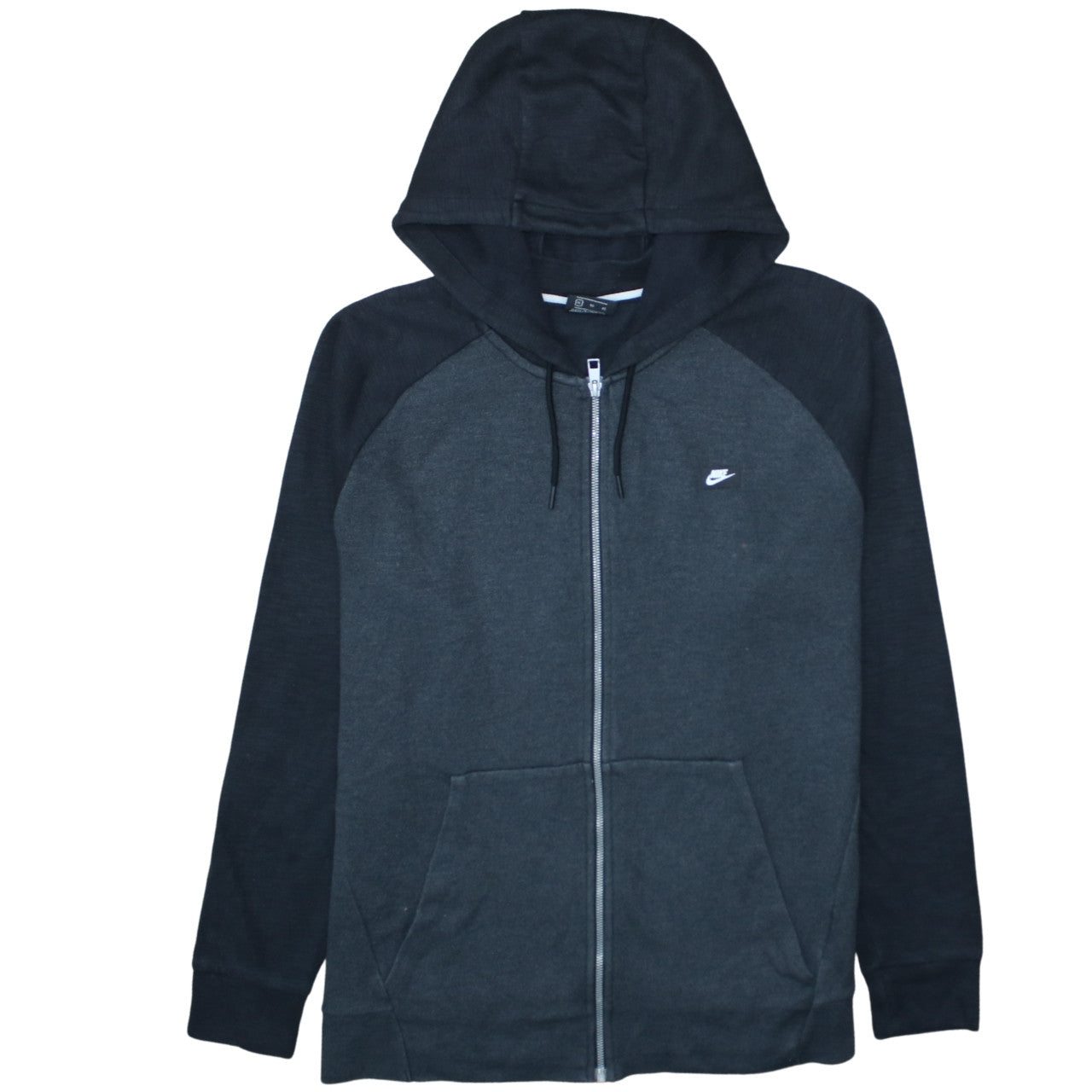Nike Men's Black Full Zip Hoodie XL Sports Cotton Blend Sweatshirt