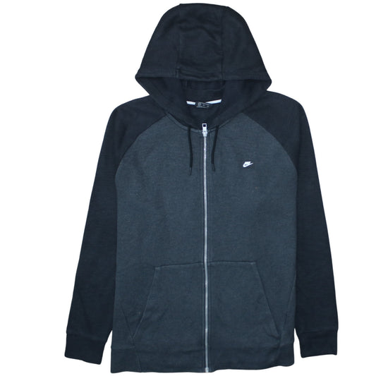 Nike Men's Black Full Zip Hoodie XL Sports Cotton Blend Sweatshirt