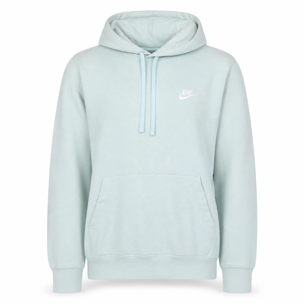 Front view of Nike Men's Blue Small Pullover Hoodie with Logo