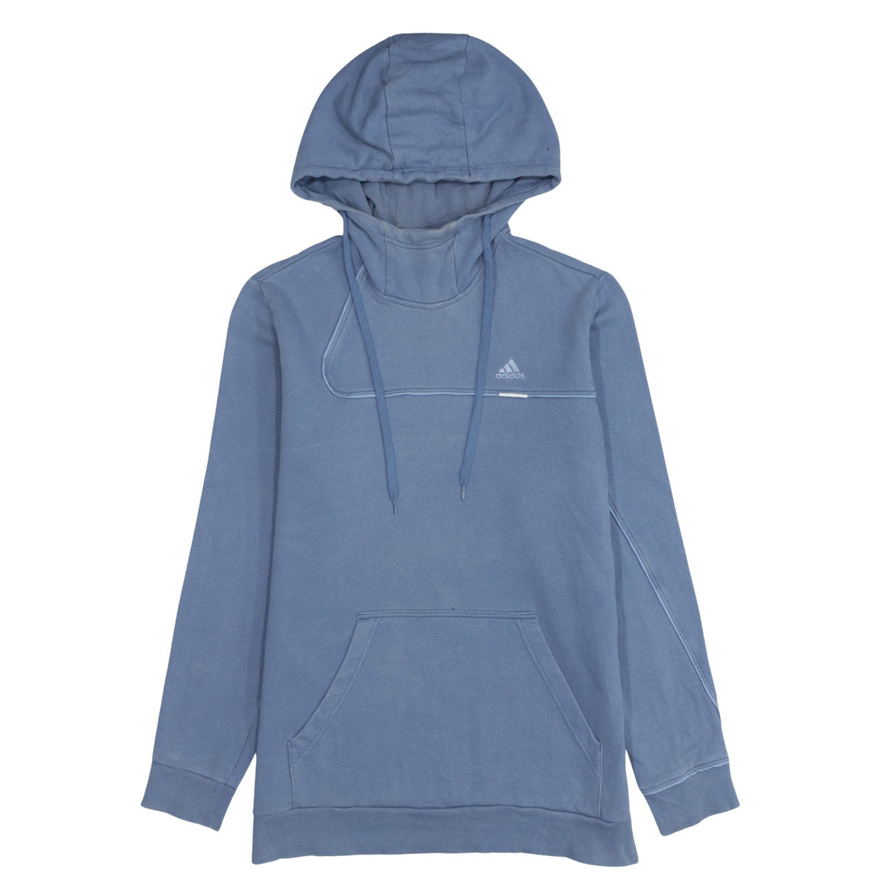 Adidas Men's Blue Pullover Hoodie Size M Sports Logo Fleece