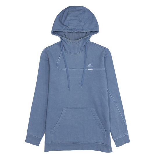 Adidas Men's Blue Pullover Hoodie Size M Sports Logo Fleece