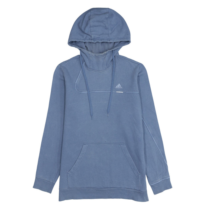 Adidas Men's Blue Pullover Hoodie Size M Sports Logo Fleece