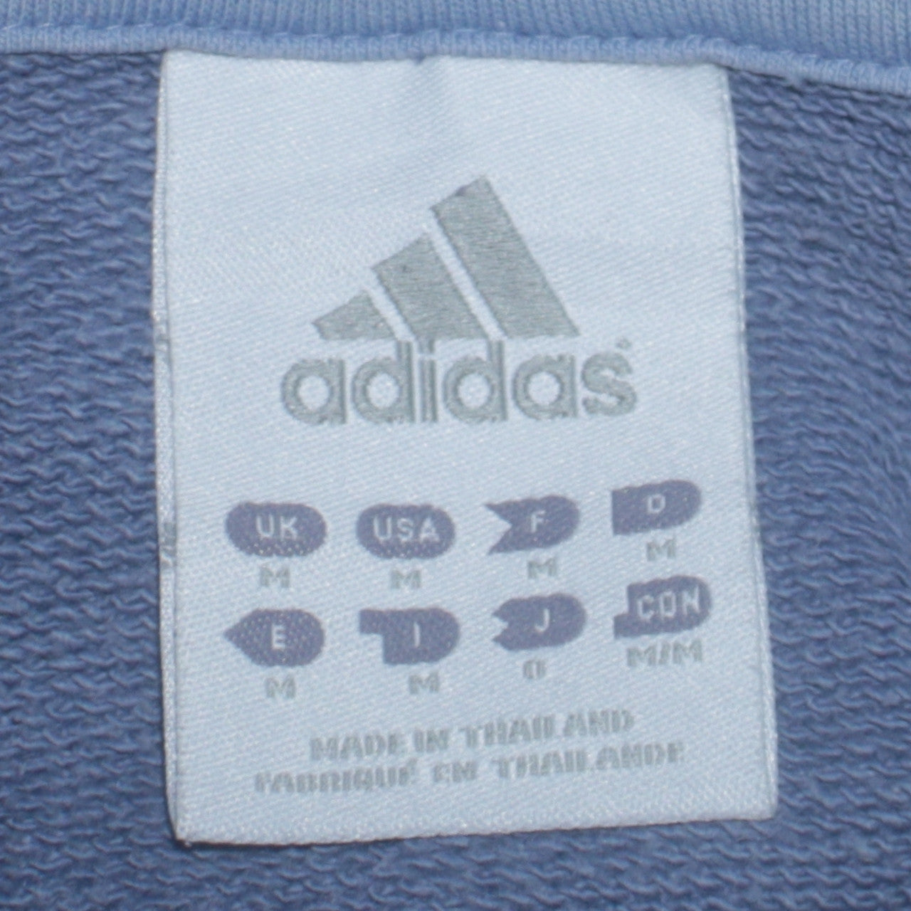 Adidas Men's Blue Pullover Hoodie Size M Sports Logo Fleece