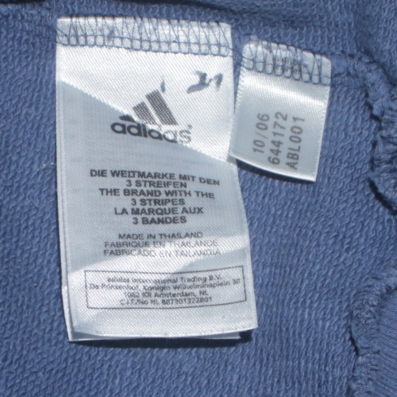 Adidas Men's Blue Pullover Hoodie Size M Sports Logo Fleece