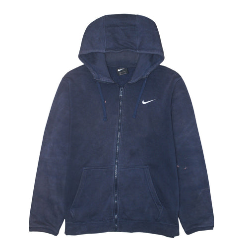 Nike Men's Blue Full Zip Hoodie L Lightweight Fleece Sportswear