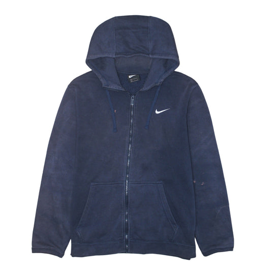 Nike Men's Blue Full Zip Hoodie L Lightweight Fleece Sportswear