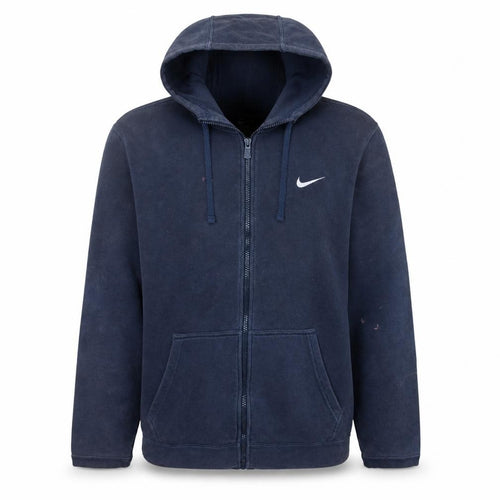 Nike Men's Blue Full Zip Hoodie L Lightweight Fleece Sportswear