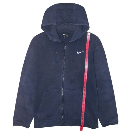 Nike Men's Blue Full Zip Hoodie L Lightweight Fleece Sportswear