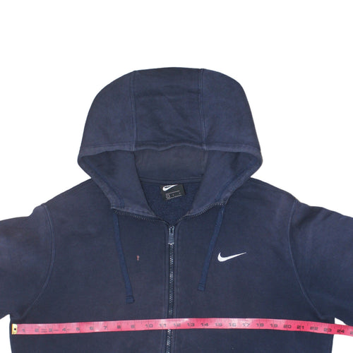Nike Men's Blue Full Zip Hoodie L Lightweight Fleece Sportswear