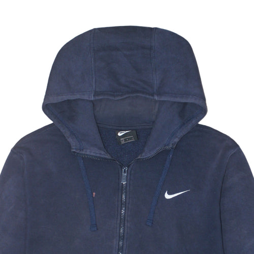 Nike Men's Blue Full Zip Hoodie L Lightweight Fleece Sportswear