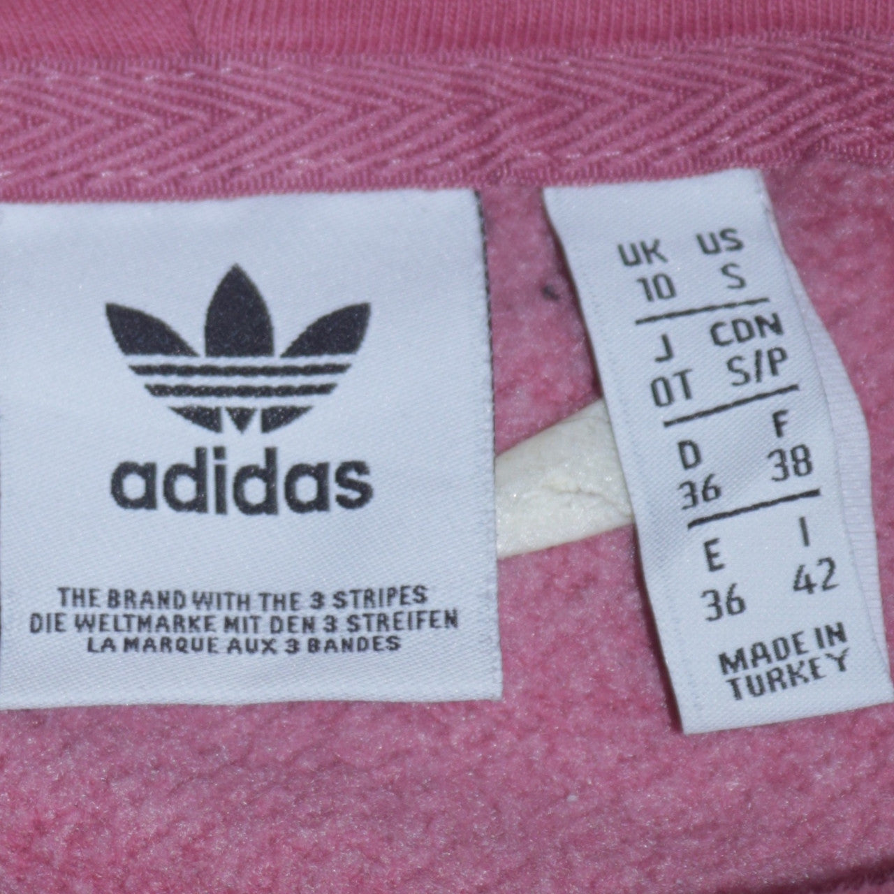 Adidas Women Pink Pullover Hoodie Size 10 Hooded Sweatshirt Casual
