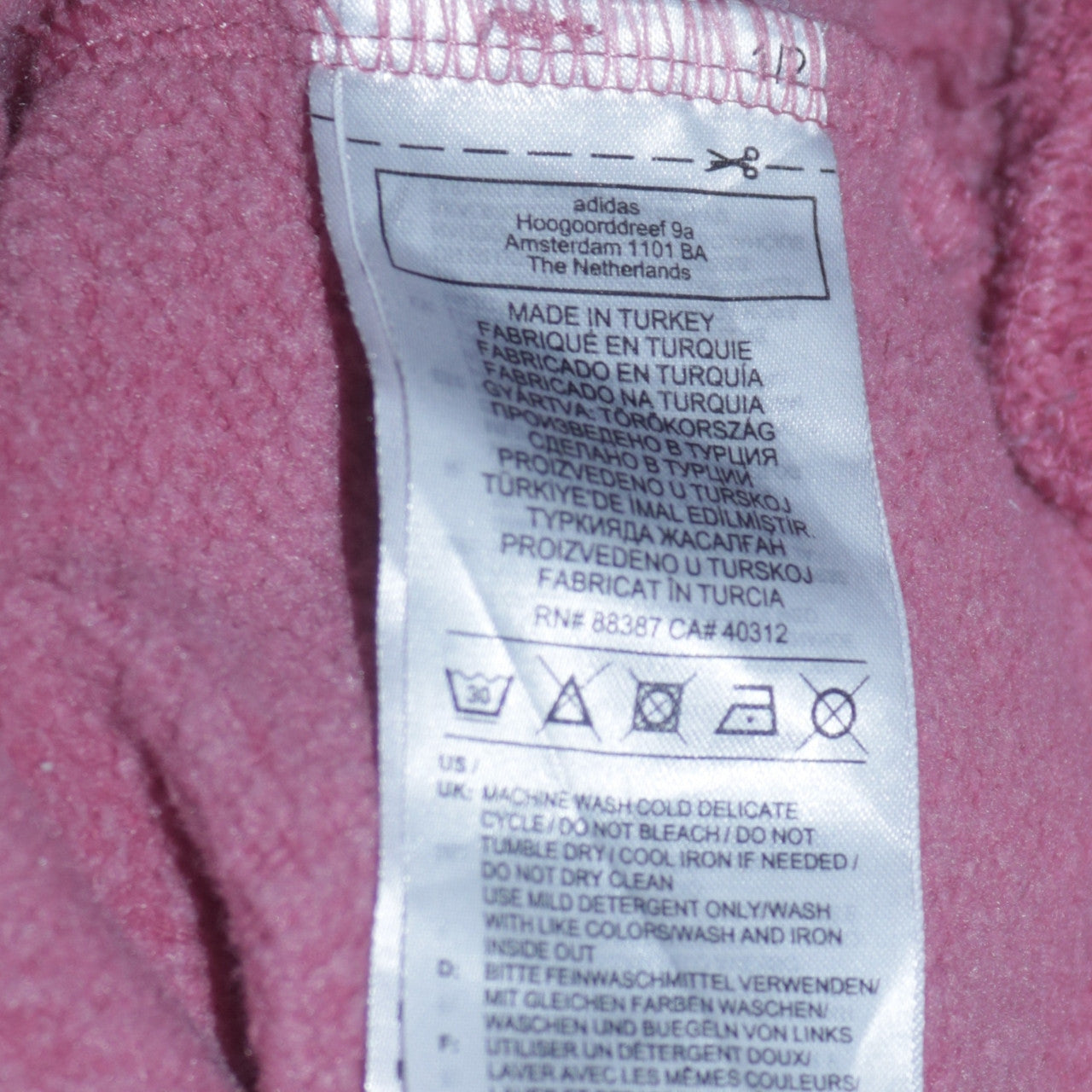Adidas Women Pink Pullover Hoodie Size 10 Hooded Sweatshirt Casual