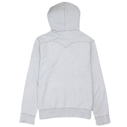 Levi's Men's Grey Hooded Pullover Sweatshirt Size L Logo Print