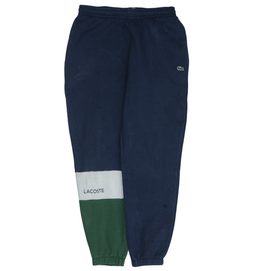 Lacoste Mens Blue Colourblock Joggers Size S Regular Fit