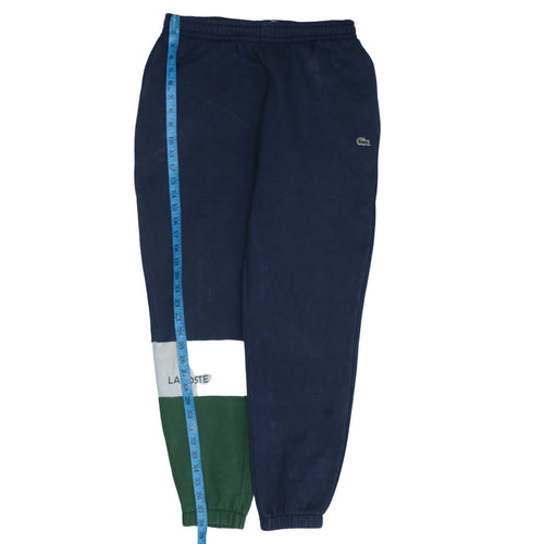 Lacoste Mens Blue Colourblock Joggers Size S Regular Fit