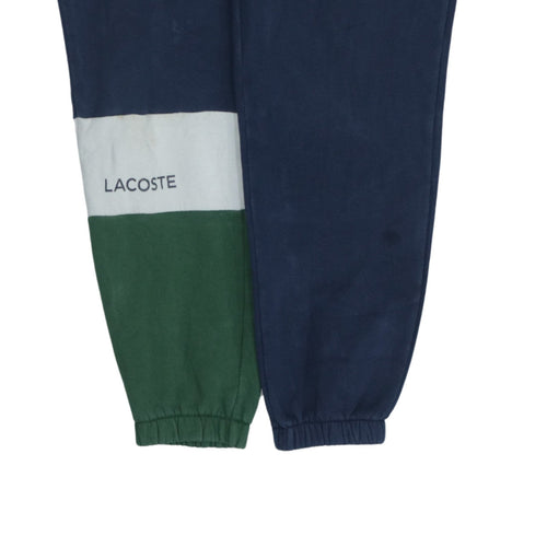 Lacoste Mens Blue Colourblock Joggers Size S Regular Fit