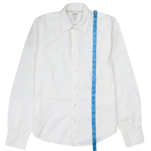 Hilfiger Denim Men's White Long Sleeve Button-Up Shirt Size S