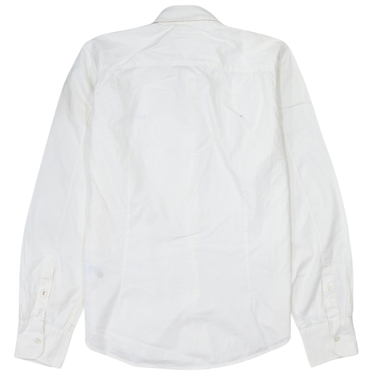 Hilfiger Denim Men's White Long Sleeve Button-Up Shirt Size S