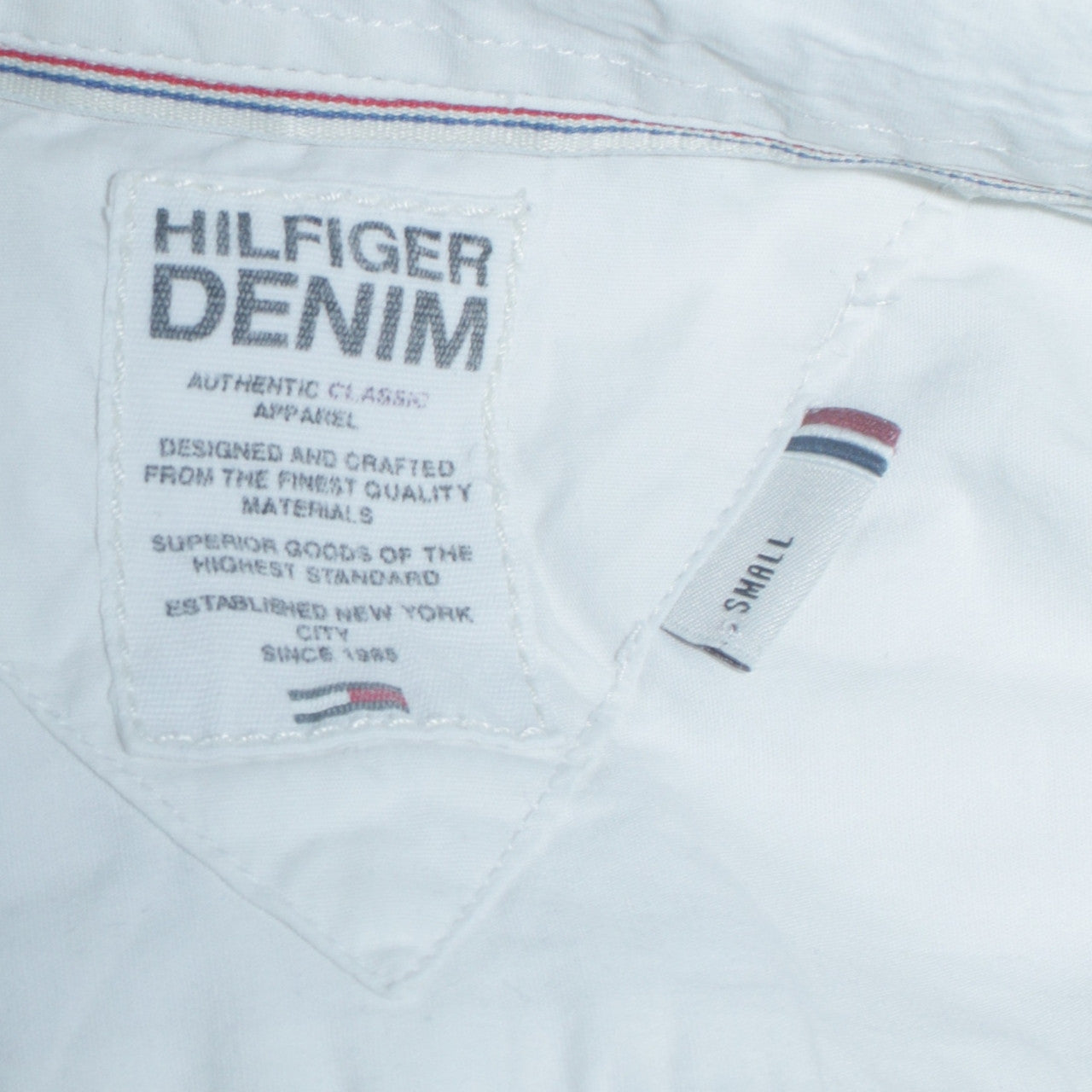 Hilfiger Denim Men's White Long Sleeve Button-Up Shirt Size S