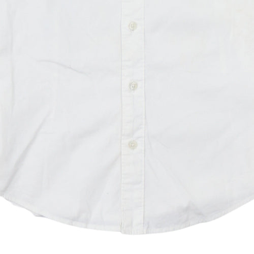 Hilfiger Denim Men's White Long Sleeve Button-Up Shirt Size S