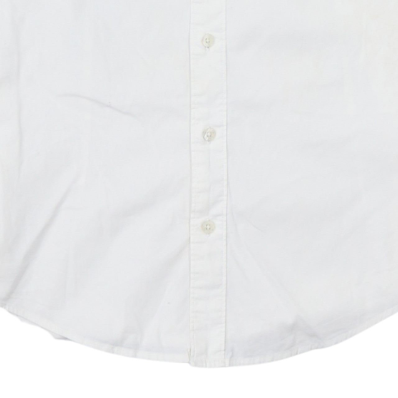 Hilfiger Denim Men's White Long Sleeve Button-Up Shirt Size S