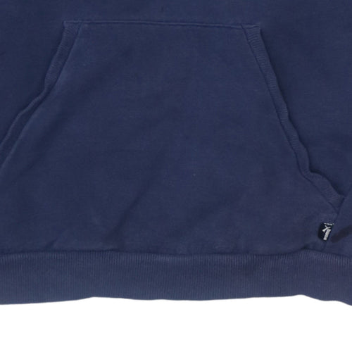 Puma Teens Blue Pullover Hoodie L Logo Fleece Sweatshirt