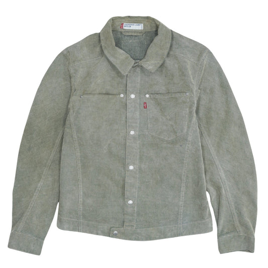 Levi's Men's Green Corduroy Basic Jacket Medium Casual Retro