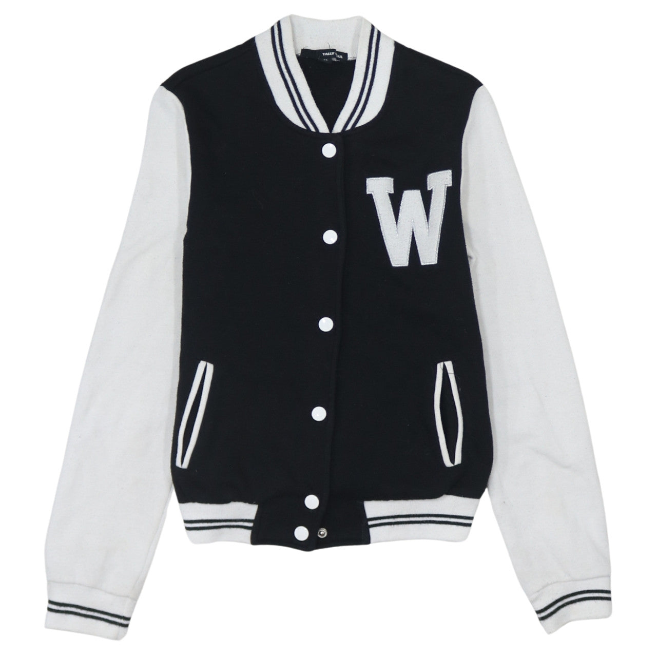 Tally Weijl Women's Black Varsity Jacket Size 6