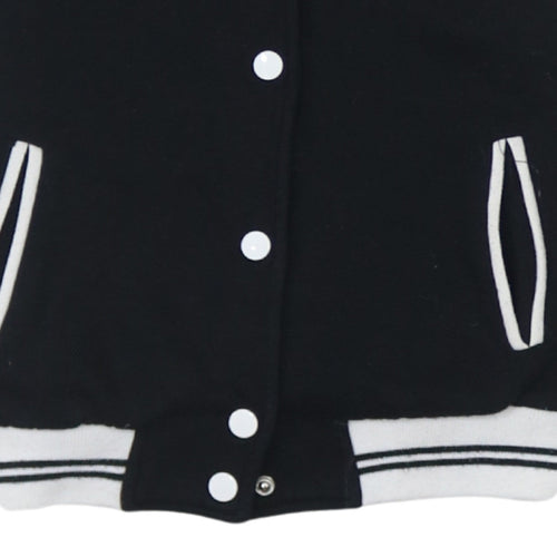 Tally Weijl Women's Black Varsity Jacket Size 6
