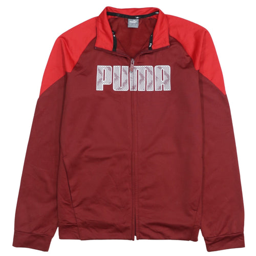 Puma Boys Red Track Jacket 12-14 Years Regular Fit Zip Up Activewear Top