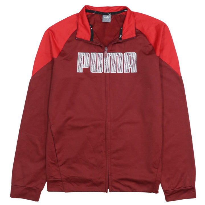 Puma Boys Red Track Jacket 12-14 Years Regular Fit Zip Up Activewear Top