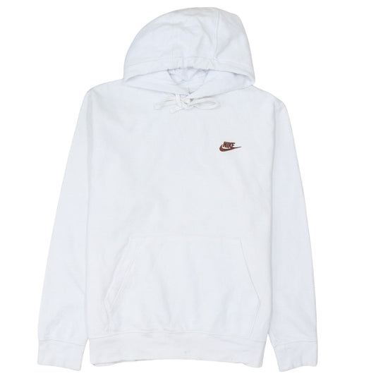 Nike Men's White Pullover Hoodie Medium Logo Sportswear
