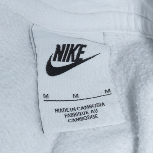 Nike Men's White Pullover Hoodie Medium Logo Sportswear