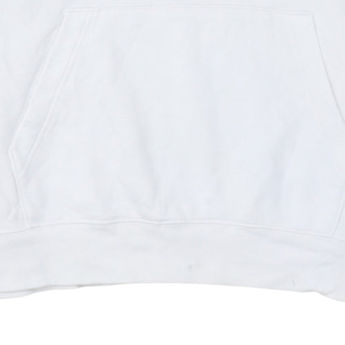Nike Men's White Pullover Hoodie Medium Logo Sportswear