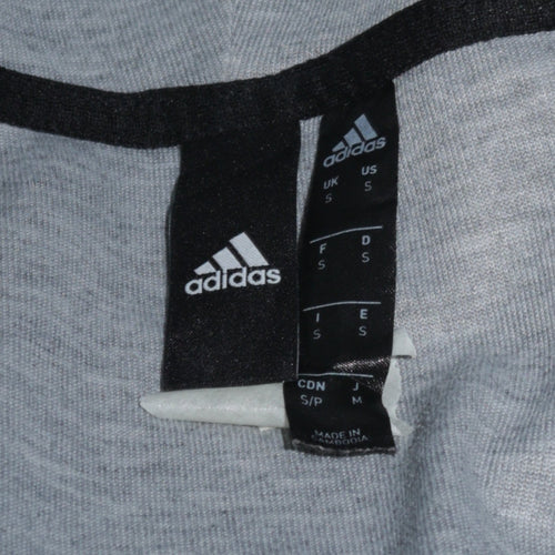 Adidas Men's Grey Full Zip Hoodie S Sportswear