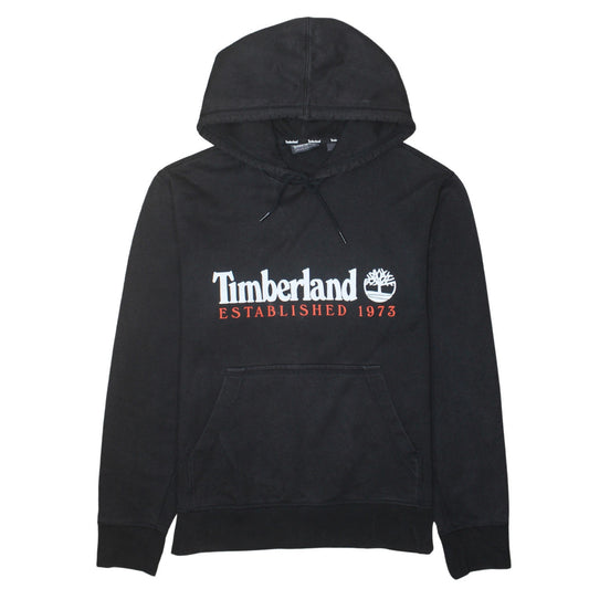 Timberland Men's Black Hoodie M Pullover Fleece Logo Sweatshirt