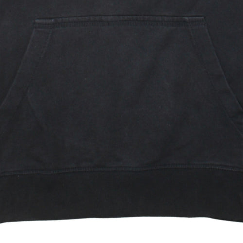 Timberland Men's Black Hoodie M Pullover Fleece Logo Sweatshirt