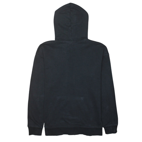 Adidas Womens Black Pullover Hoodie Size 10 Cotton Casual Sweatshirt