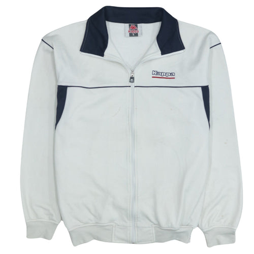Kappa Men's White Track Jacket L Polyamide Blend Full Zip