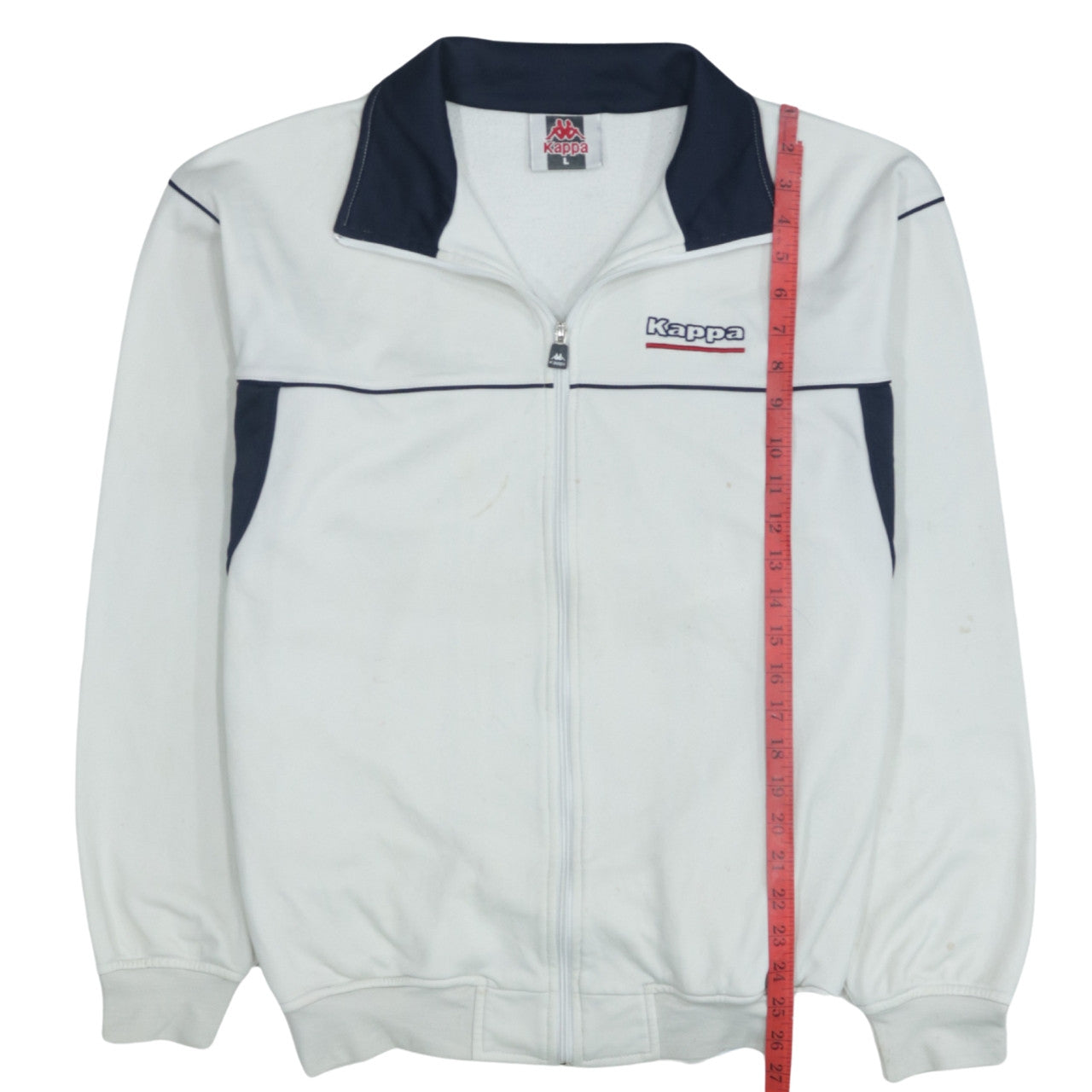 Kappa Men's White Track Jacket L Polyamide Blend Full Zip