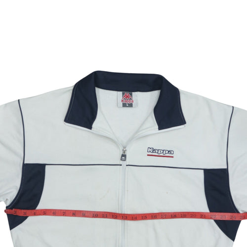 Kappa Men's White Track Jacket L Polyamide Blend Full Zip