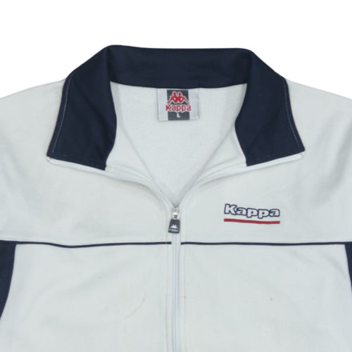 Kappa Men's White Track Jacket L Polyamide Blend Full Zip