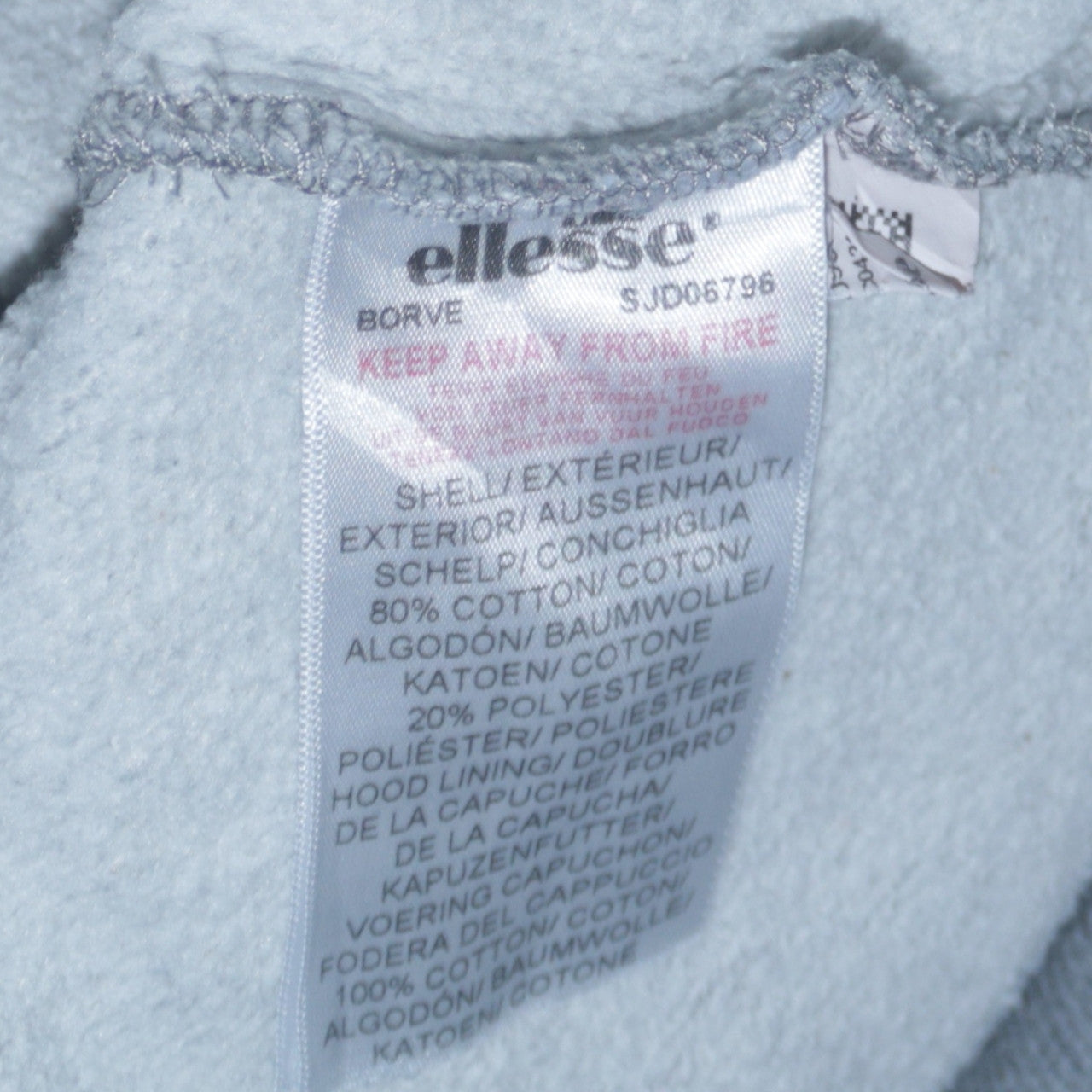 Ellesse Men's Grey Colour Block 1/2 Zip Hoodie Size S