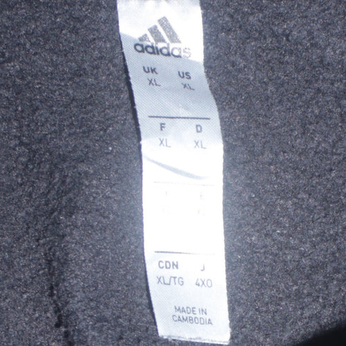 Adidas Men's Black XL Pullover Sports Hoodie Fleece Sweatshirt