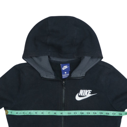 Nike Boys Black Full Zip Hoodie Sweatshirt Size 12-13 Years L