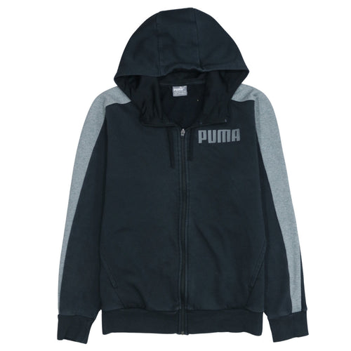 Puma Men's Black Full Zip Hoodie Size S Sportswear Lightweight