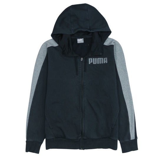 Puma Men's Black Full Zip Hoodie Size S Sportswear Lightweight