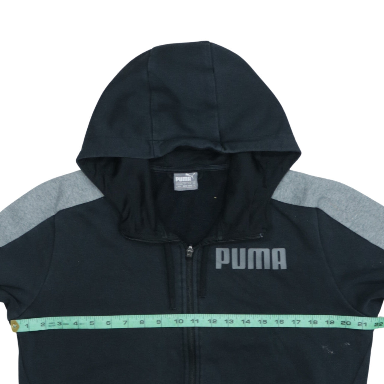 Puma Men's Black Full Zip Hoodie Size S Sportswear Lightweight