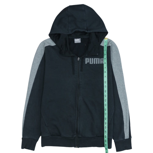 Puma Men's Black Full Zip Hoodie Size S Sportswear Lightweight